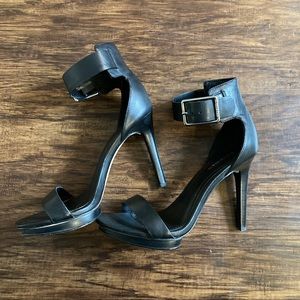Black stiletto strappy Vivian heel by Calvin Klein